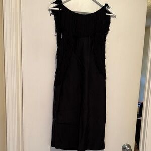 Phillip Lim Elegant Black Fringe Dress